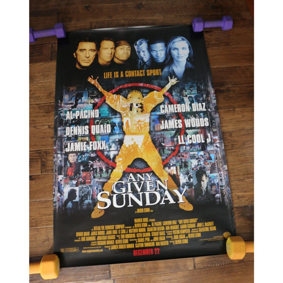 VINTAGE Any Given Sunday 1999 Original Movie Poster 27x40 Rolled Double Sided